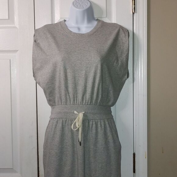 CALIA Women's Extended Shoulder Midi Dress Gray Sz S NWT - Picture 3 of 9